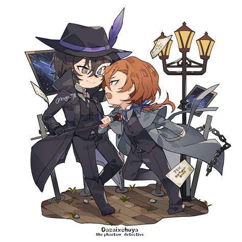 dazai osamu and nakahara chuuya (bungou stray dogs) drawn by kiragera | Danbooru