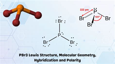 PBr3 Lewis Structure, Molecular Geometry, Hybridization and Polarity