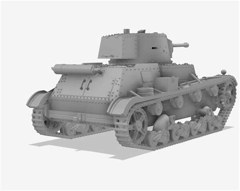 PZI 7TP - Polish light tank - 1/100th Scale - Wargaming3D