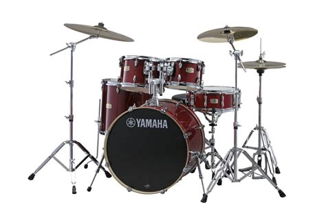 Yamaha Stage Custom Birch 6-Pc Drum Set (10,12,14,16, Sn, 22) W/Hardware - Cranberry Red - Long ...