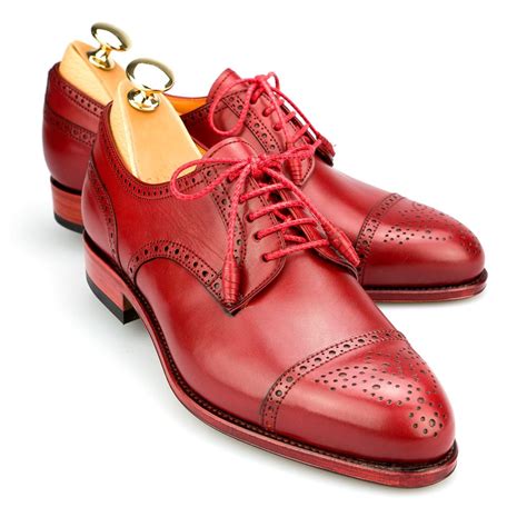 DERBY SHOES IN RED CALF