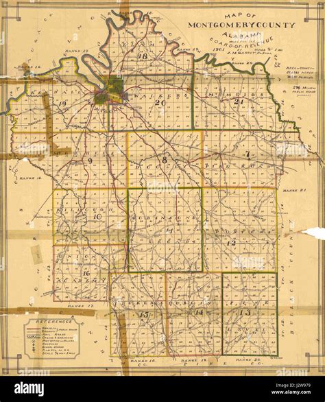 1901 map of Montgomery County, Alabama Stock Photo - Alamy