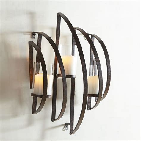 Black Modern Candle Wall Sconce - Candle Wall Sconces Bed Bath Beyond ...