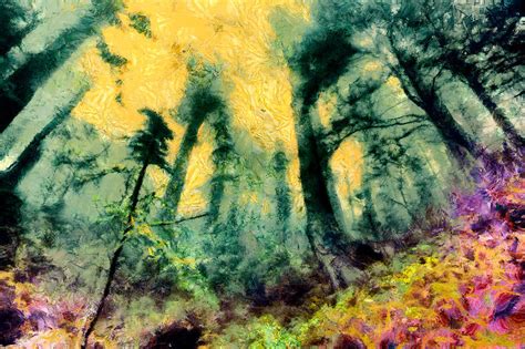 Abstract Misty Forest Painting Hvhdtop Painting by Gxp-Design