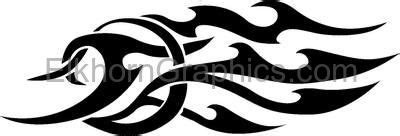 Tribal Flame Sticker 22 - Tribal Flame Stickers | Elkhorn Graphics LLC