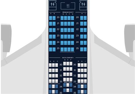 Delta Air Lines Reveals Airbus A350 Seat Map With Comfort+ - Simple Flying