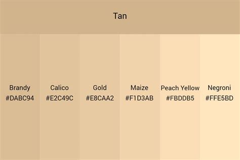 100 Shades Of Tan Color (Names, HEX, RGB CMYK Codes) –, 48% OFF