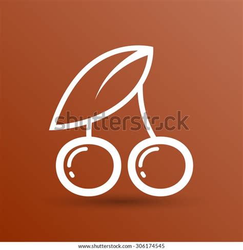 Cherry Logo Isolated White Vector Symbol Stock Vector (Royalty Free) 306174545 | Shutterstock