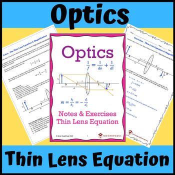 Optics: Thin Lens Equation & Magnification by Step by Step Science