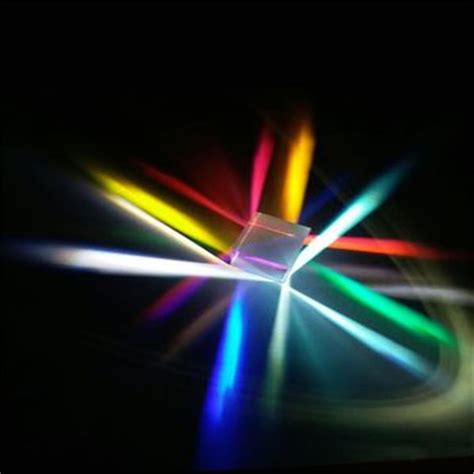 Rainbow Prism Six-Sided Laser Cube Bright Light Combine Prism Stained Glass Beam Splitting Prism ...