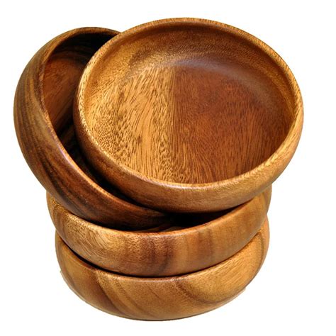 Acacia Wood Salad Bowl Round Calabash Serving / Salad Bowl Soup Bowls ...