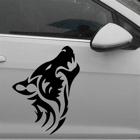 length:50cm Wolf Silhouette Classic Car Sticker For Cars Side, Truck Window ,Auto Door Kayak ...