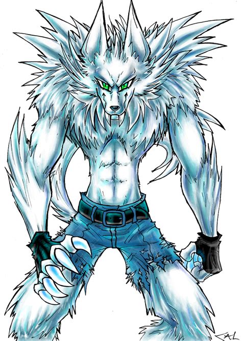 Werewolf coloured by Strixic on DeviantArt