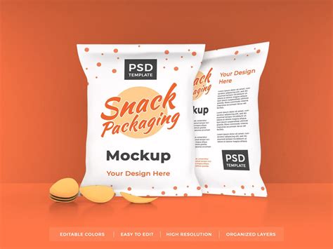 Snack Packaging Mockup Vol 2 | Packaging mockup, Mockup, Mockup templates