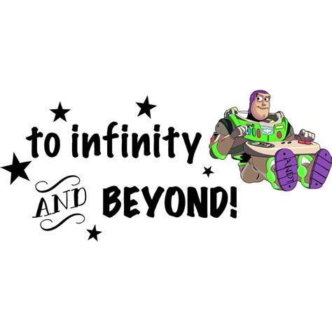 Toy Story Buzz Lightyear Wall Decal Quotes - To Infinity And Beyond | 14" x 30" DIY Stick and ...