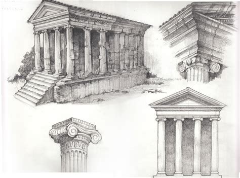 Roman Architecture Sketches at PaintingValley.com | Explore collection of Roman Architecture ...