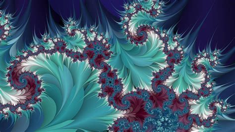 Blue Fractal Leaves Art HD Abstract Wallpapers | HD Wallpapers | ID #60881