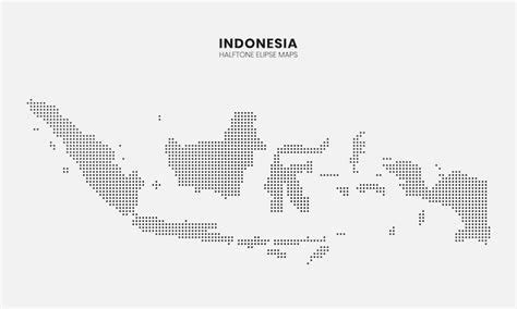 Premium Vector | Black halftone dotted indonesia map design with light background