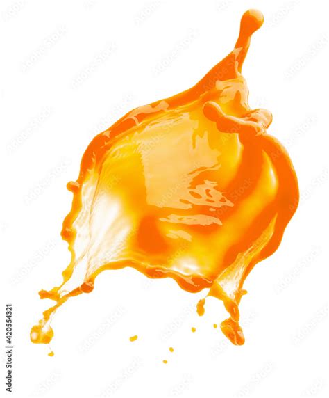 yellow paint splash isolated on a white background Stock Photo | Adobe ...