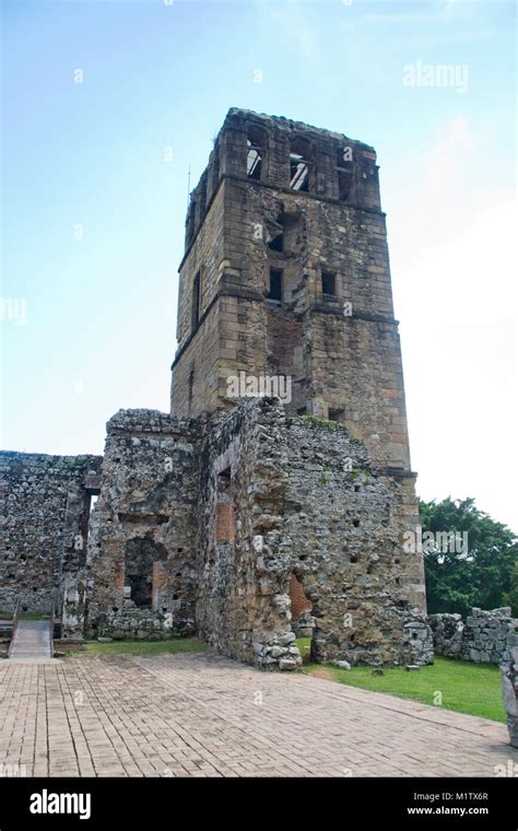 Ruins of Cathedral Tower, Panama Viejo, Panama City, Panama Stock Photo - Alamy