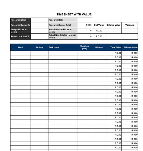 Timesheet Template – serat