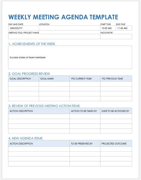 Free Staff Meeting Templates | Smartsheet