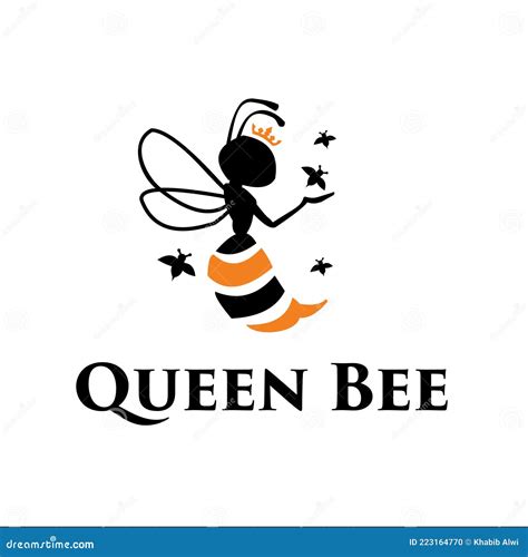 Queen bee exclusive logo stock vector. Illustration of clever - 223164770