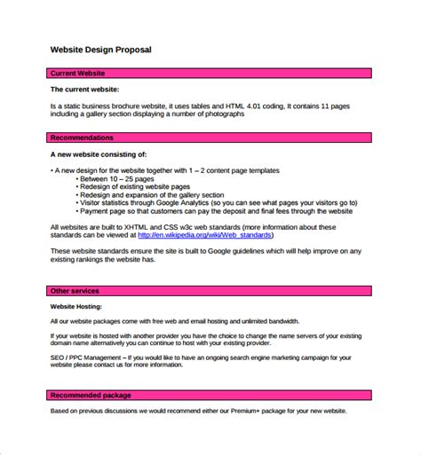 Website Proposal Template | Word Doc | PDF - Bonsai