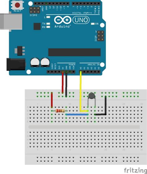 Temperature Sensor Using NTC Thermistor (Arduino/NTC)