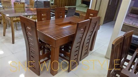 06 Chairs Modern Wood Chair Designer Wooden Dining Table Set, For Home at Rs 37500/set in Mumbai