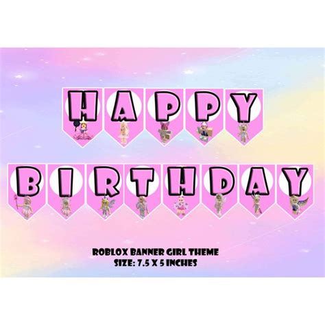 Roblox Girl Theme Customized Happy Birthday Banner | Shopee Philippines