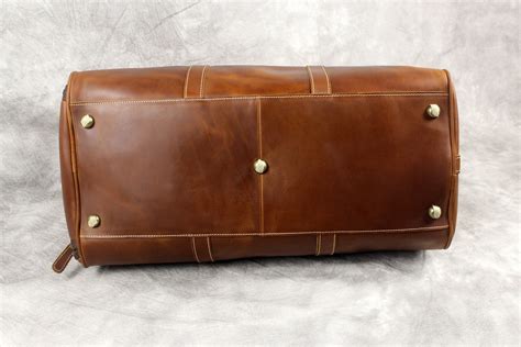 20 Leather Duffel Bag Personalized Leather Travel Bag - Etsy