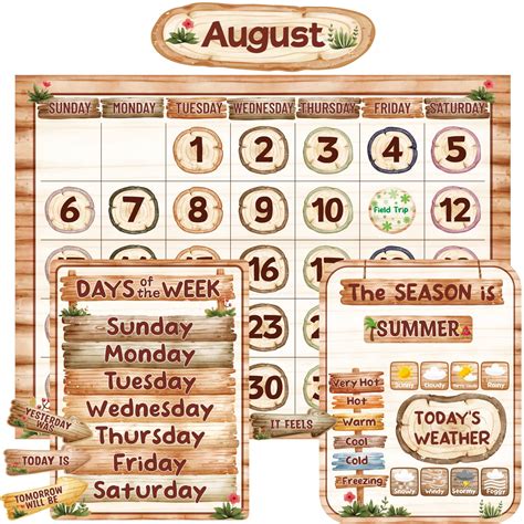 Classroom Calendar Bulletin Board Set Classroom Bulletin Board Decoration 97 Pcs - Walmart.com