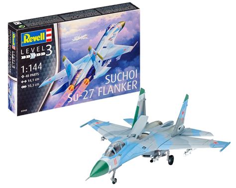 Buy Revell03948 Suchoi Su-27 Flanker 1:144 Scale Unbuilt/Unpainted Plastic Model Kit Online at ...