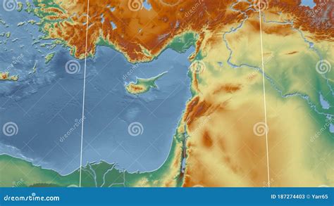 Cyprus - Relief. Neighborhood, Outline Stock Illustration ...