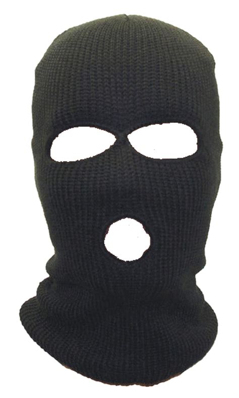 Three Hole Knit Ski Mask - Black 3056 - Private Island Party