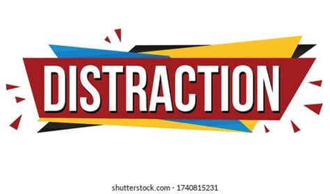 Distraction Banner Design On White Background Stock Vector (Royalty Free) 1740815231 | Shutterstock