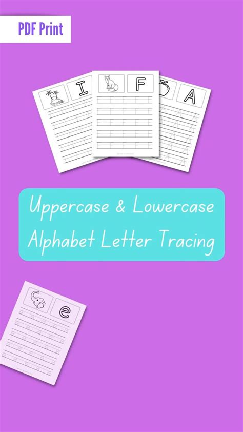 Uppercase and Lowercase Alphabet Tracing Worksheets - Letter Tracing ...