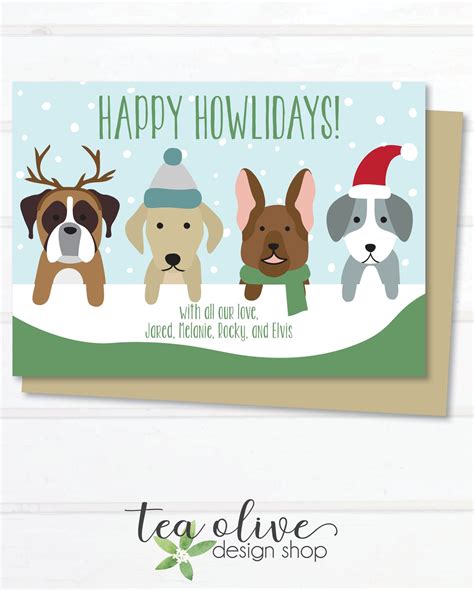 Dog Christmas Cards Personalized - nolyutesa