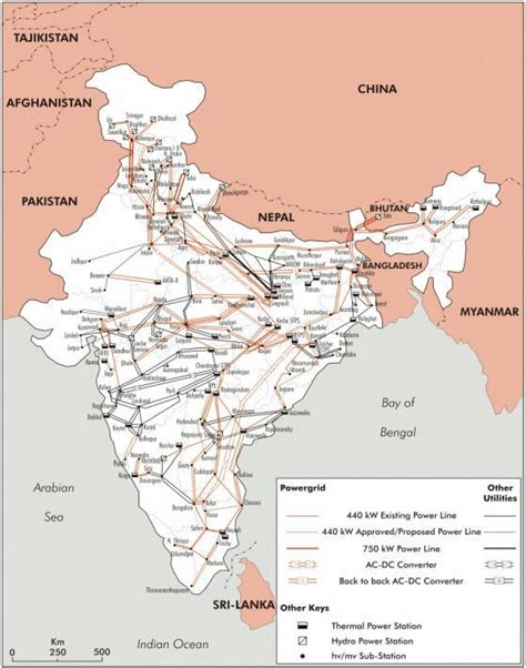 Map of Indian Electricity Grid - India - National Energy Grids - Library - GENI - Global Energy ...