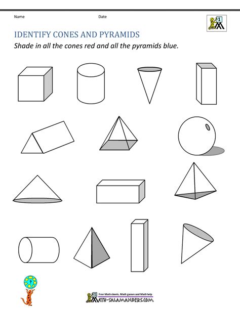 3d Shapes Worksheets