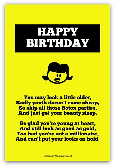 Funny Birthday Poems - Funny Birthday Messages