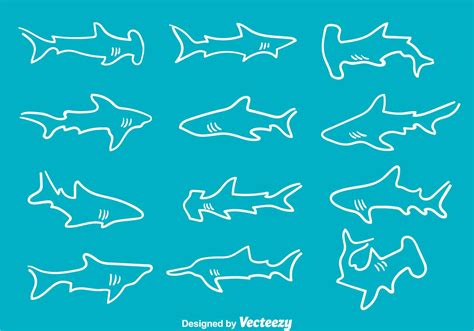 Shark Outline Vector Art, Icons, and Graphics for Free Download