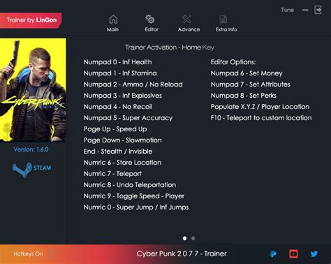Cyberpunk 2077 Trainer +17 v1.6 LinGon - GAME TRAINER download pc cheat codes