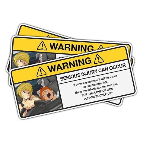 Buy Saeko Tanaka Sticker - Anime Warning Car Stickers, Saeko Tanaka Car Warning Sticker, Zero ...