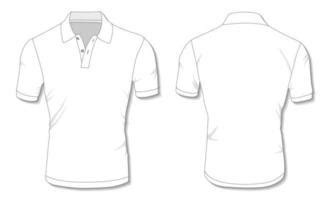 Polo Shirt Technical Fashion Flat Sketch Vector Template Front And Back Pique Cotton Jersey ...