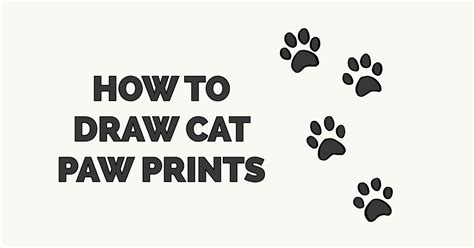 How to Draw Cat Paw Prints - Really Easy Drawing Tutorial