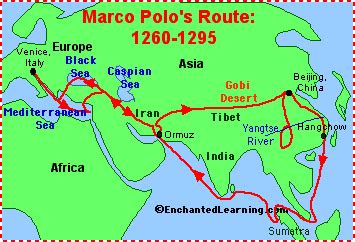 Marco Polo Route To China Map - Zip Code Map