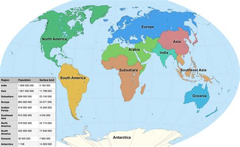 World Map With Continents