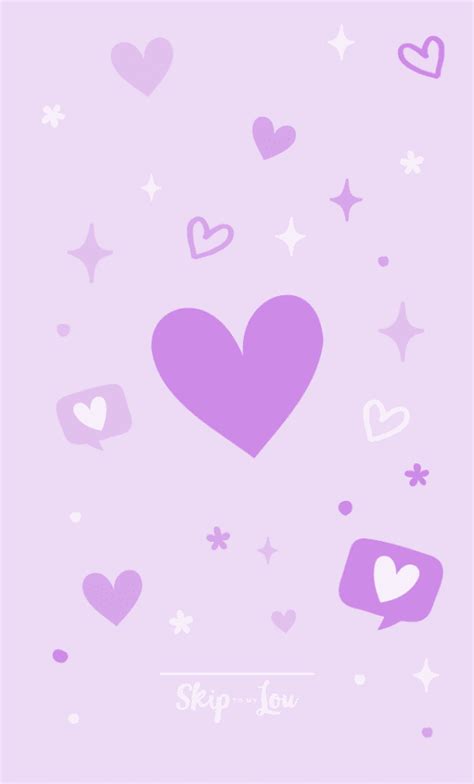 Gorgeous Purple Heart Wallpaper For Your Phone and Computer | Skip To My Lou